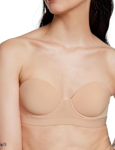 Pepper Trägerloser BH | MVP Multiway leicht gefütterter trägerloser Bügel-BH für Damen mit wandelbaren Trägern (75A-90B), Buff, 75B von Pepper