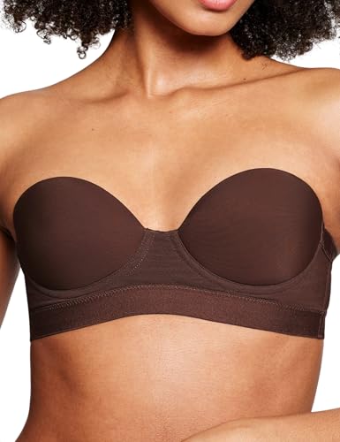 Pepper Trägerloser BH | MVP Multiway leicht gefütterter trägerloser Bügel-BH für Damen mit wandelbaren Trägern (75A-90B), Espresso, 75A von Pepper