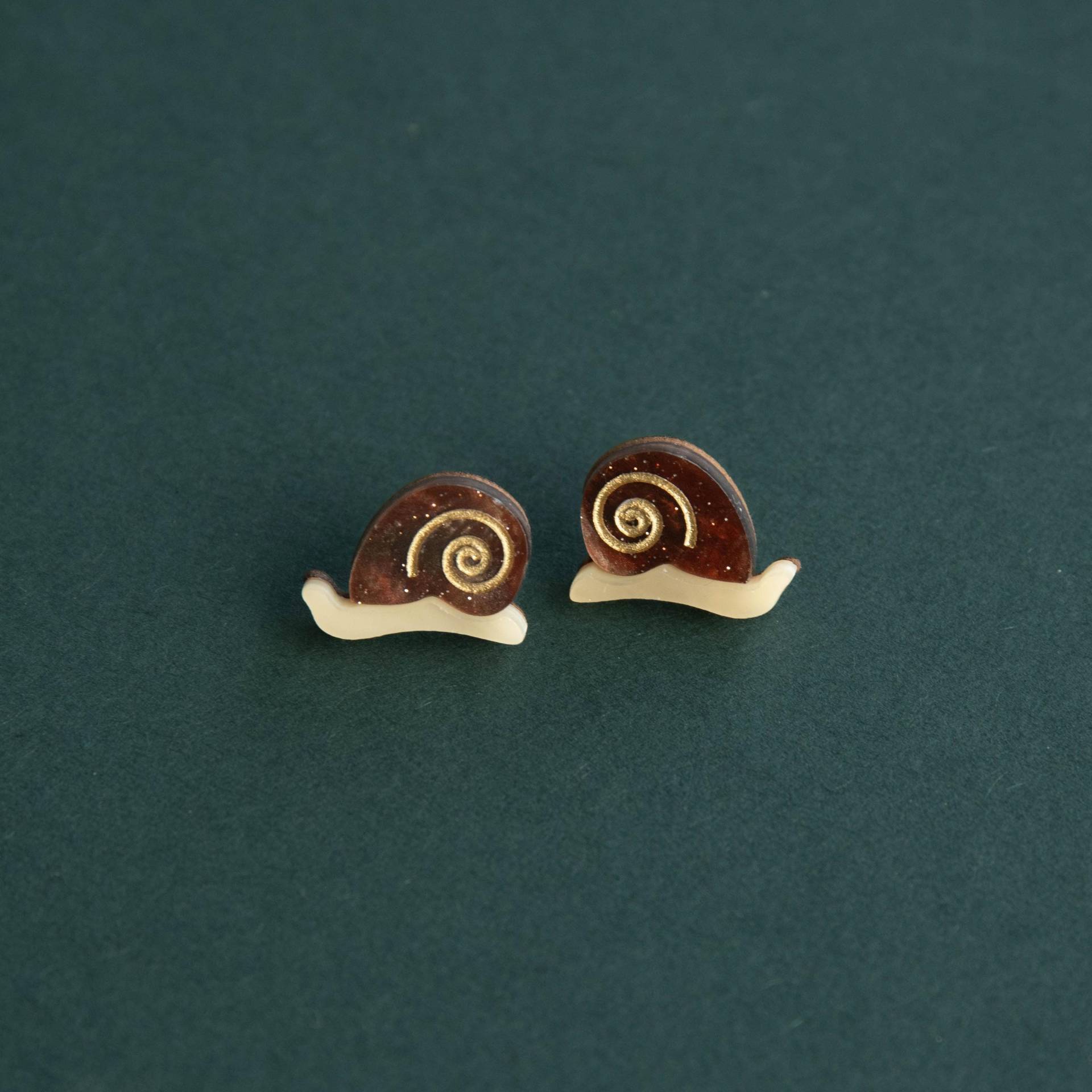 Garten Schnecke Ohrstecker, Spaß Laser Cut Glitter Ohrringe Garten Schnecke Ohrstecker, Spaß Laser Cut Glitter Ohrringe von PepperYouStudio