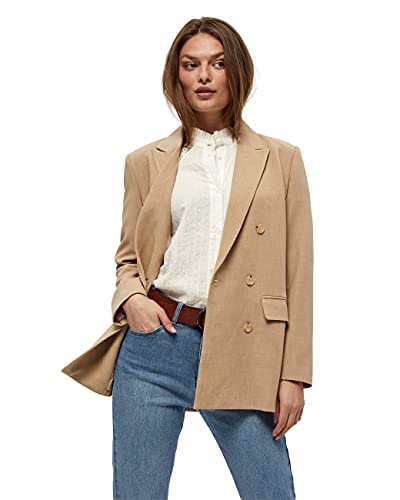 Peppercorn Angelia Polly Blazer | Blazer Damen In Beige | Frühling Blazer Damen Elegant | Größe 44 von Peppercorn