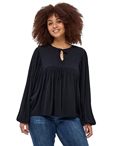 Peppercorn Danea Bluse Kurve | Bluse Damen In Schwarz | Frühling Bluse Elegant | Größe 50 von Peppercorn