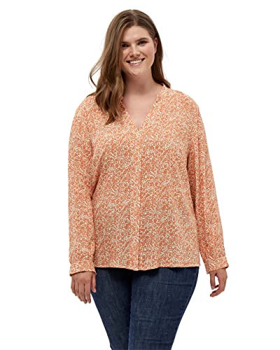 Peppercorn ,Women's ,Daria Jenni Shirt Curved, 0510P Melon Peach Print ,22 von Peppercorn