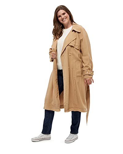 Peppercorn Delilah Trenchcoat Kurve | Jacke Damen In Beige | Frühling Damen Mantel | Größe 50 von Peppercorn