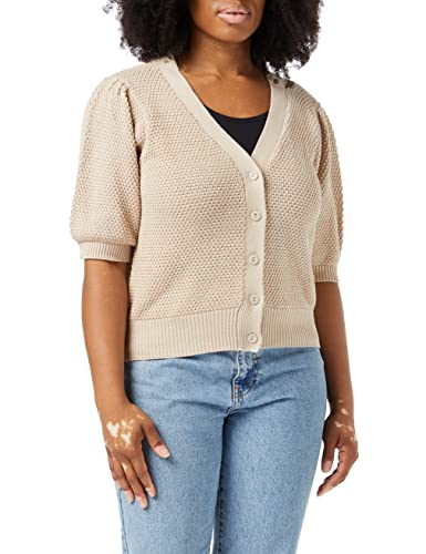 Peppercorn Destina Halbe Puffärmel Strickjacke | Strickjacke Damen In Beige | Frühling Cardigan Damen | Größe Xl von Peppercorn