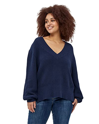 Peppercorn Destina V-Ausschnitt Lange Ärmel Strickpullover | Pullover Damen In Blau | Frühling Pulli Damen | Größe Xxl von Peppercorn