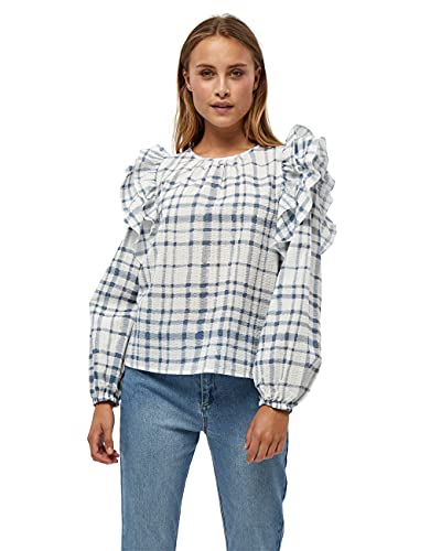 Peppercorn ,Women's ,Dia Blouse, 0001C WHITE CHECKED ,L von Peppercorn