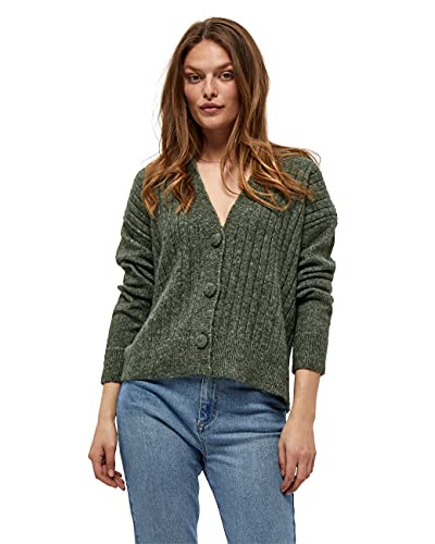 Peppercorn ,Women's ,Penelope Rib Cardigan, 3605M LAUREL WREATH GREEN MELANGE ,M von Peppercorn