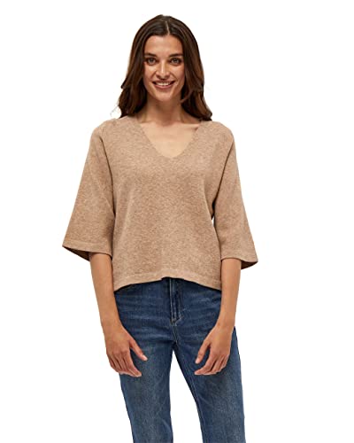 Peppercorn Rosalia Pullover Damen | Hochwertiger Damen Pullover Winter| Bequeme Pullover für Damen mit 3/4 Ärmeln| Strickpullover Damen mit V-Ausschnitt von Peppercorn