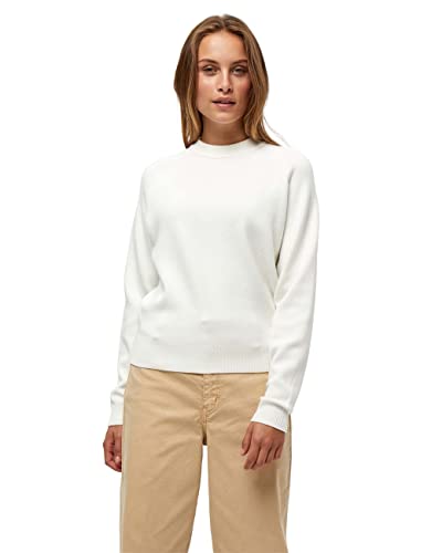 Peppercorn Rosalia V-Ausschnitt Halb Ärmel Strickpullover | Pullover Damen In White | Frühling Pulli Damen | Größe L von Peppercorn