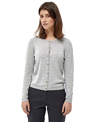 Peppercorn Tana Runden Hals Lange Ärmel Strickjacke | Strickjacke Damen In Grau | Frühling Cardigan Damen | Größe L von Peppercorn