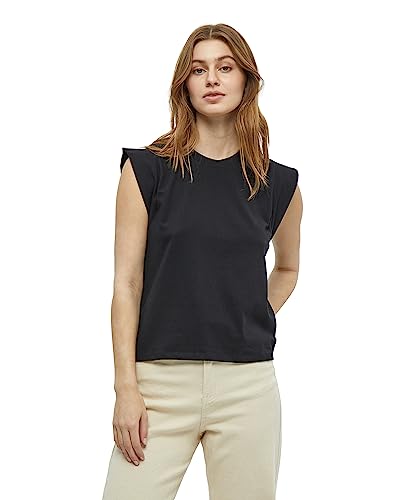 Peppercorn Damen Deborah GOTS T-Shirt mit Flügelärmeln, 9000 Black, XL von Peppercorn