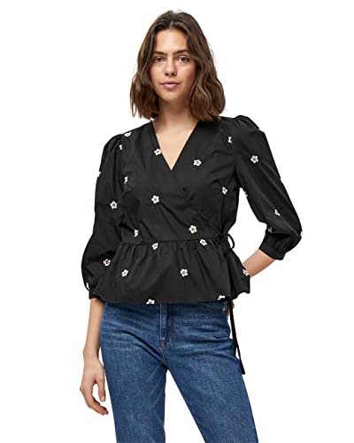 Peppercorn Damen Finley Wrap Blouse Schwarz Xs von Peppercorn