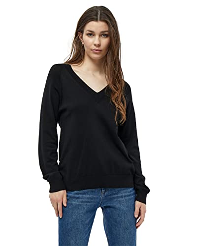 Peppercorn Damen Gabrina Pullover mit V-ausschnitt Schwarz L von Peppercorn