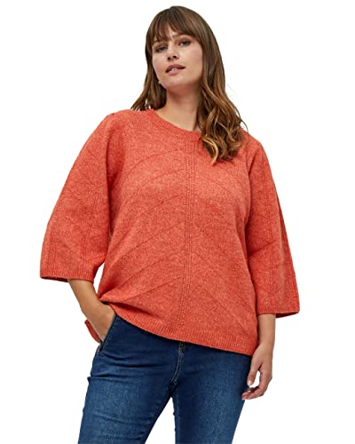 Peppercorn Damen Lenore Curve 3/4 Arm Pullover mit 3/4-Ärmeln, 6722 Intense Orange, 50 von Peppercorn