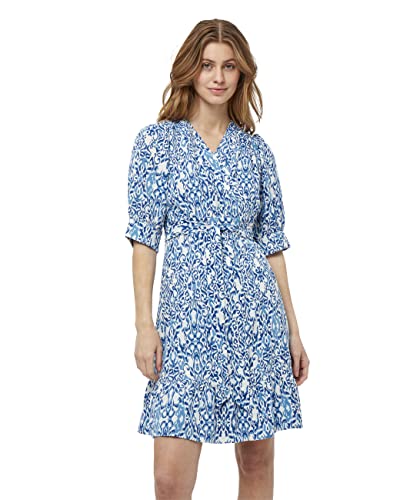 Peppercorn Damen Nicoline Kurzes Wickelkleid, 2993P Marina Blue Print, M von Peppercorn