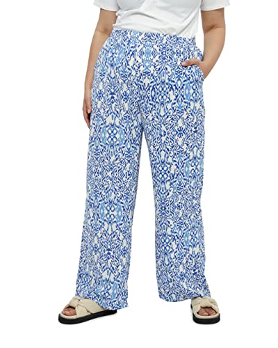 Peppercorn Damen Nicoline Pants Hose Curve, 2993P Marina Blue Print, 48 von Peppercorn