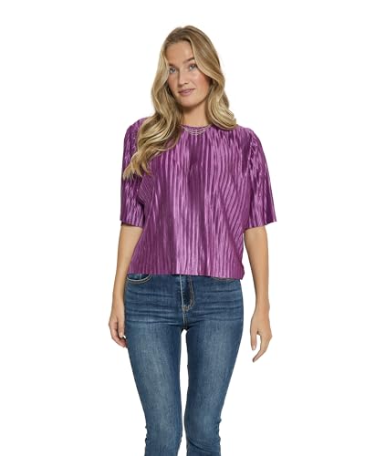 Peppercorn Damen Patricia Bluse mit halblangen Ärmeln, 7024 Hollyhock Purple, 38 von Peppercorn