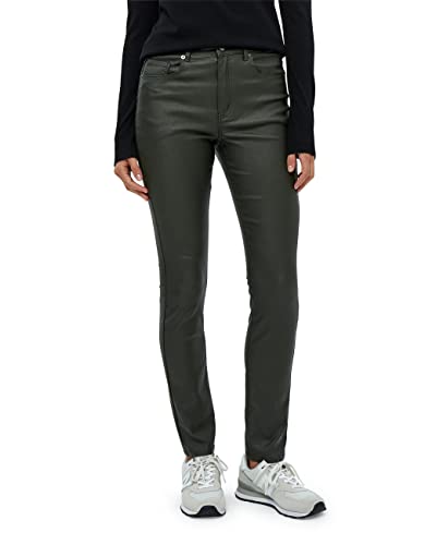 Peppercorn Sibbir Mid Waisted Slim Coated Hosen | Hosen Damen In Grün | Frühling Hose | Größe 38 von Peppercorn