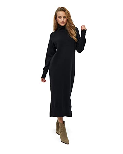 Peppercorn Damen Rosalia Kleid mit Rollkragen Schwarz S von Peppercorn