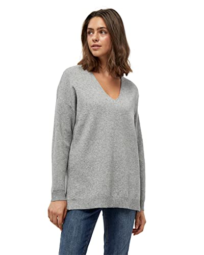 Peppercorn Rosalia V-Neck Lange Ärmel Strickpullover | Pullover Damen In Grau | Frühling Pulli Damen | Größe M von Peppercorn