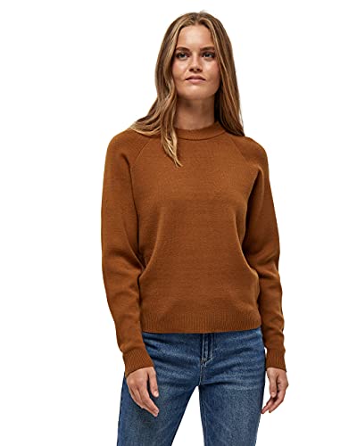 Peppercorn Rosalia Mock Neck Damen Pullover Größe S | Brauner Pullover Damen | Strickpullover Mit Langen Ärmeln Und Stehkragen | Pullover Damen Elegant | Damenpullover Langarm von Peppercorn