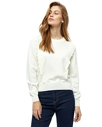 Peppercorn Damen Rosalia Pullover mit Rüschen White L von Peppercorn