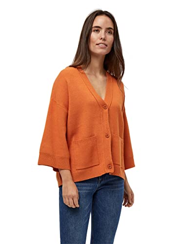 Peppercorn Damen Rosalia Strickjacke Orange XXL von Peppercorn