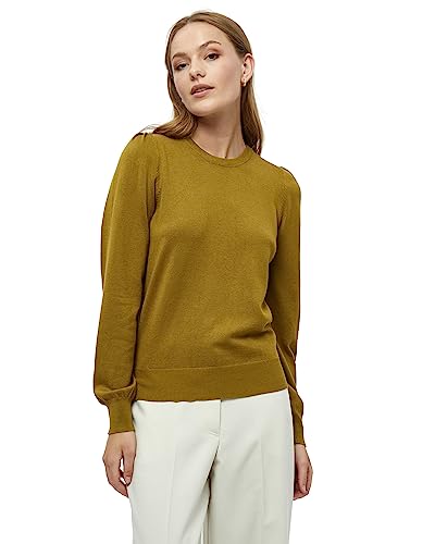 Peppercorn Damen Tana Langen Ärmeln Langärmliger Strickpullover mit Rundhalsausschnitt, 3062 Ecru Olive, M von Peppercorn