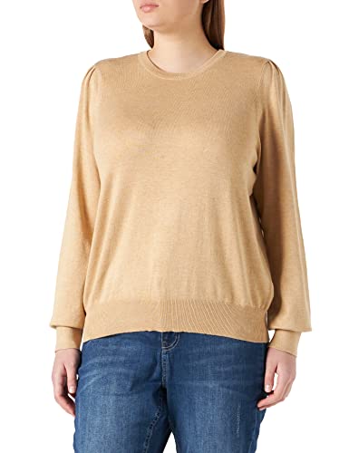 Peppercorn Tana Lange Puffärmel Kurve | Pullover Damen In Braun | Frühling Pulli Damen | Größe 52 von Peppercorn