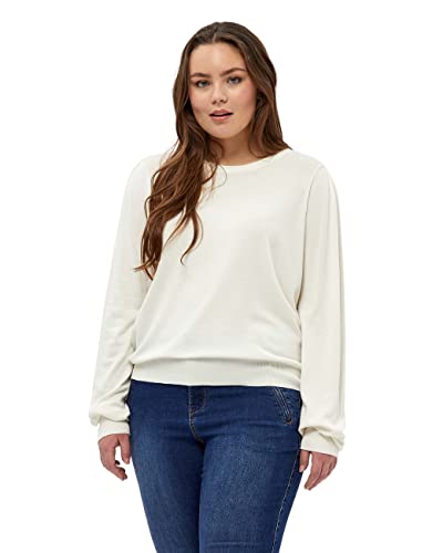 Peppercorn Tana Lange Puffärmel Kurve | Pullover Damen In White | Frühling Pulli Damen | Größe 54 von Peppercorn