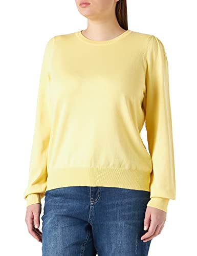 Peppercorn Damen Tana Longsleeve Curved Lange Puffärmel, 6040 Pale Yellow, 48 von Peppercorn