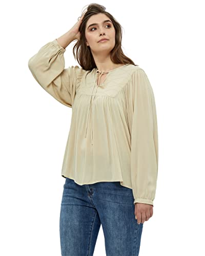 Peppercorn Danea Bluse Kurve | Bluse Damen In Beige | Frühling Bluse Elegant | Größe 46 von Peppercorn