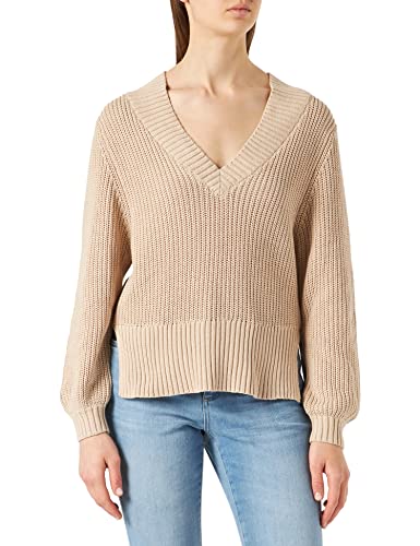 Peppercorn Destina V-Ausschnitt Pullover Kurve | Pullover Damen In Beige | Frühling Pulli Damen | Größe 54 von Peppercorn