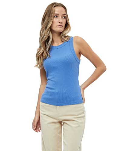 Peppercorn Dharma GOTS Runden Hals Tank Top | Damen Top In Blau | Frühling Damen Oberteile | Größe Xl von Peppercorn