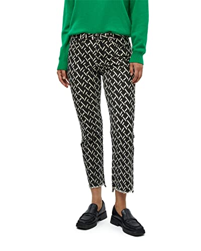 Peppercorn Fione Printed Mid Waisted Cropped Jeans Jeans Damen In Schwarz Herbst Damen Jeans Größe 38 von Peppercorn