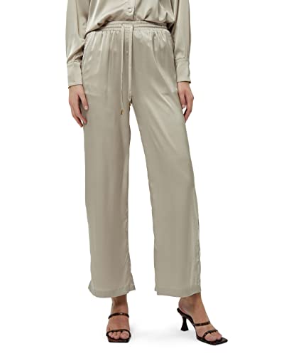 Peppercorn Mary Mid Waist Breit Bein Hosen | Hosen Damen In Beige | Frühling Hose | Größe 40 von Peppercorn