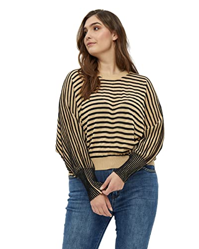 Peppercorn Mathilda Balloon Ärmel Pullover Kurve | Pullover Damen In Schwarz | Frühling Pulli Damen | Größe 46 von Peppercorn