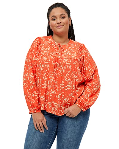 Peppercorn Millie Danea Bluse Kurve | Bluse Damen In Orange | Frühling Bluse Elegant | Größe 44 von Peppercorn