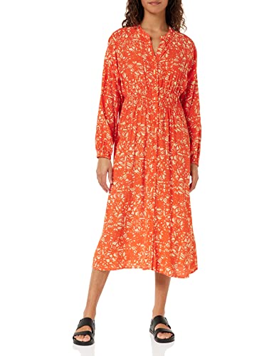 Peppercorn Millie Midi Kleid | Kleid Damen In Orange | Frühling Kleid Damen Elegant | Größe M von Peppercorn
