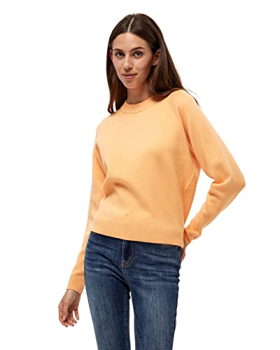 Peppercorn Rosalia Mock Neck Damen Pullover Größe L | Orange Pullover Damen | Strickpullover Mit Langen Ärmeln Und Stehkragen | Pullover Damen Elegant | Damenpullover Langarm von Peppercorn