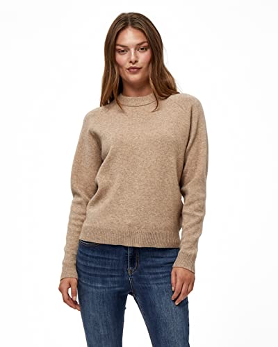 Peppercorn Rosalia Mock Neck Damen Pullover Größe M | Pullover Beige Damen | Strickpullover Mit Langen Ärmeln Und Stehkragen | Pullover Damen Elegant | Damenpullover Langarm von Peppercorn