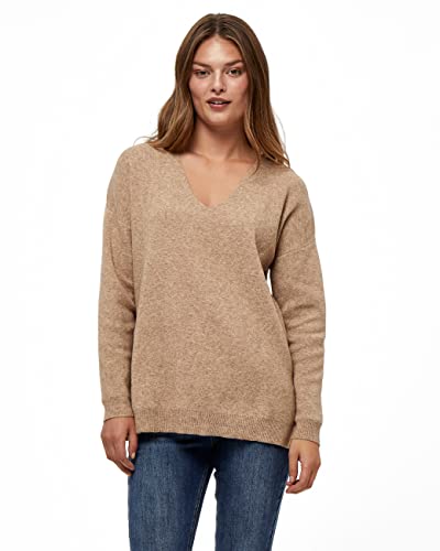 Peppercorn Rosalia Lang Pullover Damen | Bequeme Damenpullover Langarm | Hochwertiger Damen Pullover Winter | Langer Pullover Damen Winter mit V-Ausschnitt von Peppercorn