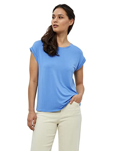 Peppercorn Rosalinda Malucca Cap Ärmel T-Shirt | Tshirt Damen In Blau | Frühling Bluse Damen | Größe M von Peppercorn