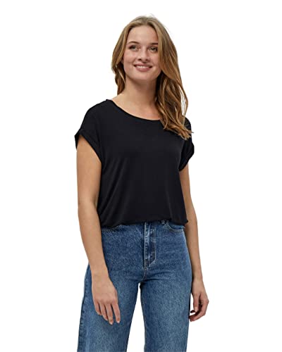 Peppercorn Rosalinda Malucca Cap Ärmel T-Shirt | Tshirt Damen In Schwarz | Frühling Bluse Damen | Größe M von Peppercorn