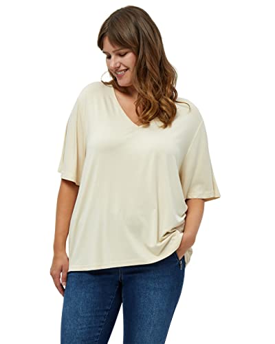 Peppercorn Rosalinda Rosebell V-Ausschnitt Bluse Kurve | Tshirt Damen In Beige | Frühling Bluse Damen | Größe 50 von Peppercorn