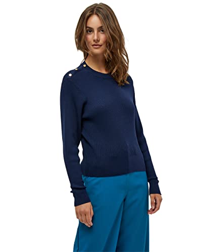 Peppercorn Tana Rib Taste Pullover Pullover Damen In Blau Herbst Pulli Damen Größe L von Peppercorn