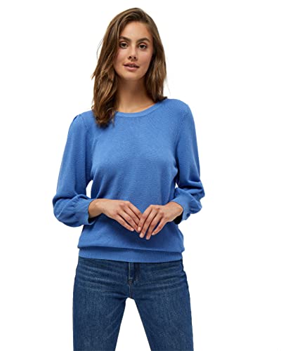 Peppercorn Tana Runden Hals 3/4 Ärmel Strickpullover | Pullover Damen In Blau | Frühling Pulli Damen | Größe Xs von Peppercorn