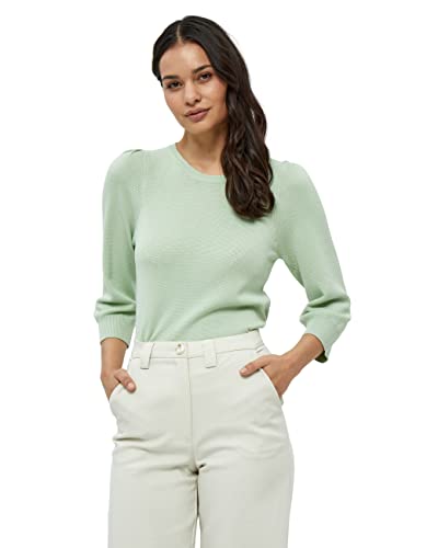 Peppercorn Tana Runden Hals 3/4 Ärmel Strickpullover | Pullover Damen In Grün | Frühling Pulli Damen | Größe M von Peppercorn