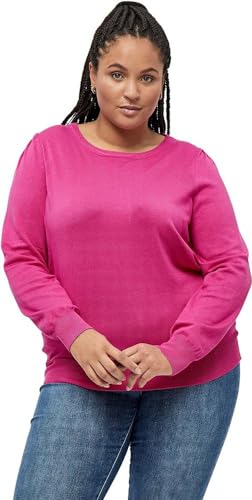 Peppercorn Tana Runden Hals Lange Ärmel Stricken Pullover Kurve Pullover Damen In Pink Herbst Pulli Damen Größe 52 von Peppercorn