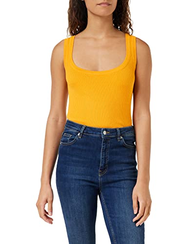 Peppercorn Tana U-Ausschnitt Stricken Tank Top | Damen Top In Orange | Frühling Damen Oberteile | Größe L von Peppercorn